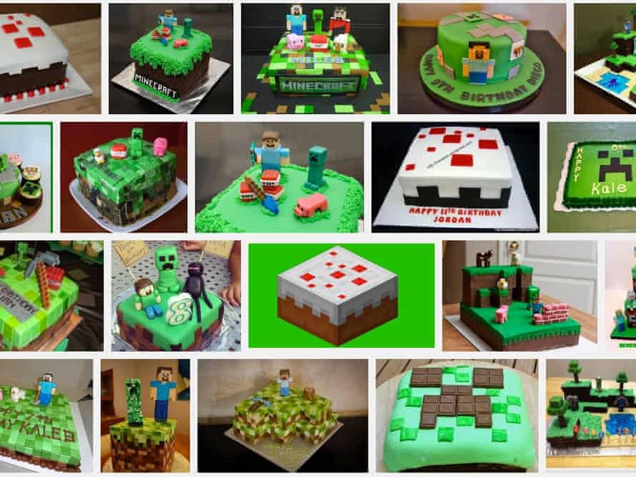 You can't buy official Minecraft cakes, but you can bake your own, as this Google search shows.