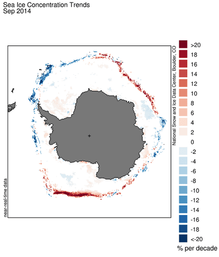 This map shows Antarctic sea ice growth is not uniform.