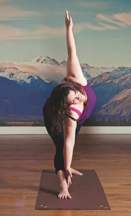 Deborah Coughlin doing a yoga pose