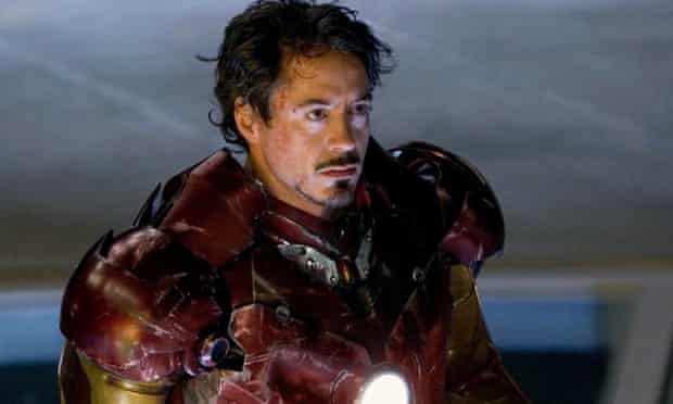 Robert Downey Jr in the first Iron Man movie (2008).
