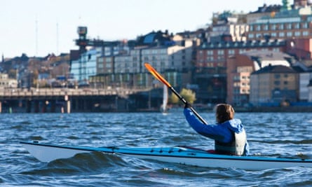 Kayaking Stockholm.