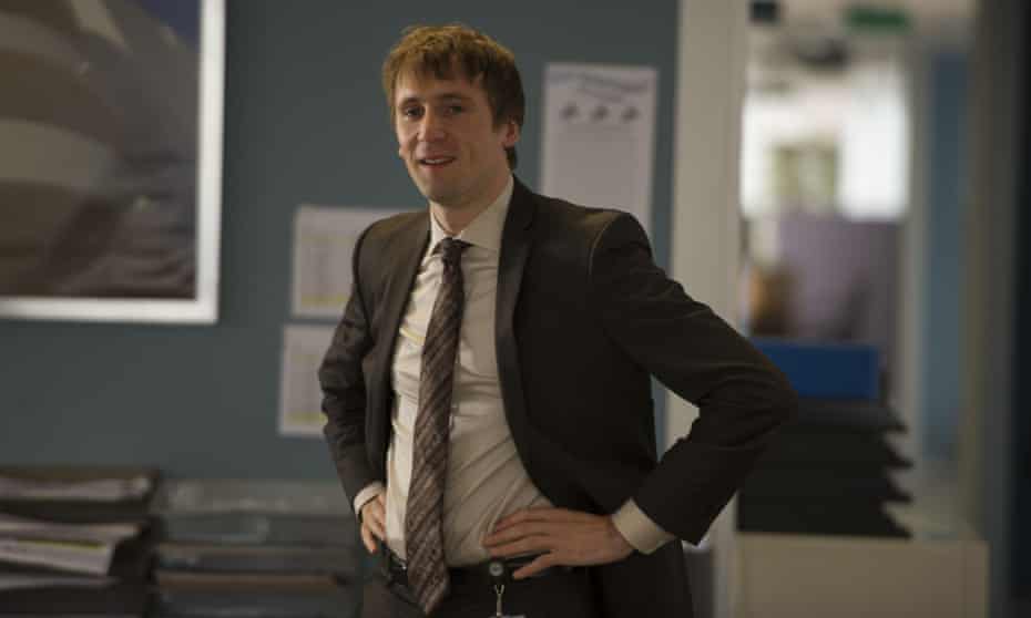 Mathew Baynton as nerdish town planner Sam Pinkett in BBC comedy series The Wrong Mans.