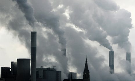 Smoke billows a power plant in Germany.