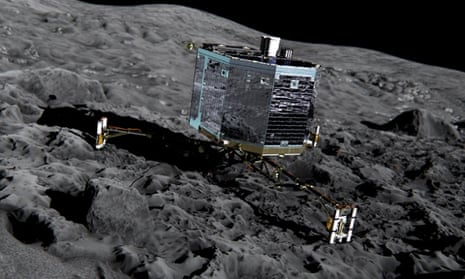 Artist’s impression of Rosetta’s lander Philae on the surface of comet 67P/Churyumov-Gerasimenko. Follow the deployment and landing attempt on this liveblog.