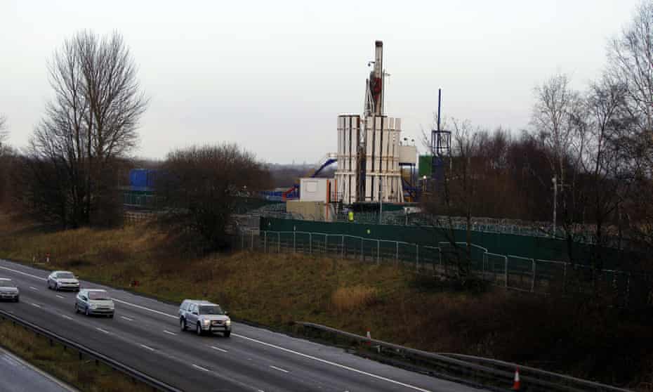 A general view of the fracking site at Barton Moss, Greater Manchester on January 26, 2014.