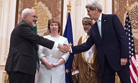 John Kerry and Iranian foreign minister Javad Zarif