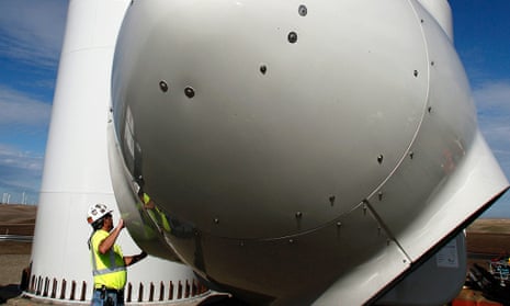 A Vestas cover housing known as a nacelle. The Danish company will open a blade manufacturing plant in the Isle of Wight.