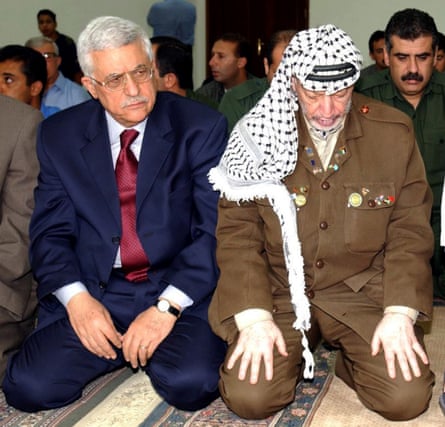 Yasser Arafat and Mahmoud Abbas in 2003, a year before Arafat's death.
