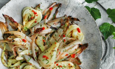 Sweet balsamic, grilled fennel and chicory salad