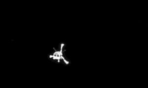 The Philae lander shortly after its separation from the mother spaceship