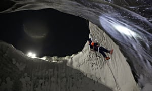 Russian Research Team Explores Giant Siberian Sinkhole