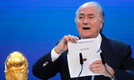 Sepp Blatter announces Qatar as 2022 hosts in 2010 in Zurich.