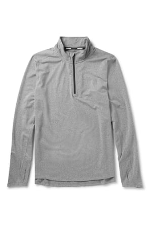 grey long sleeved top