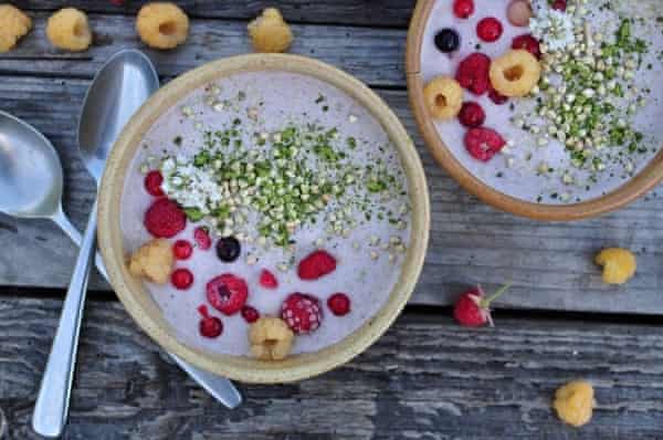 TheNectarCafe's spectacular berry creamy buckwheat bowls