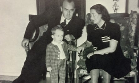 Niklas Frank as a child with his father Hans Frank and mother Brigitte in Krakow in 1942.