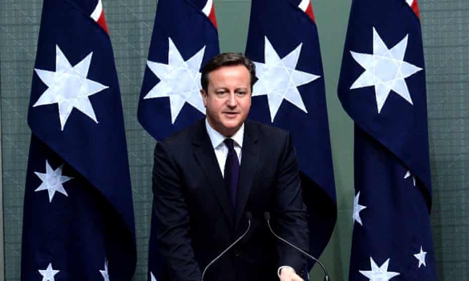 David Cameron at Australian parliament