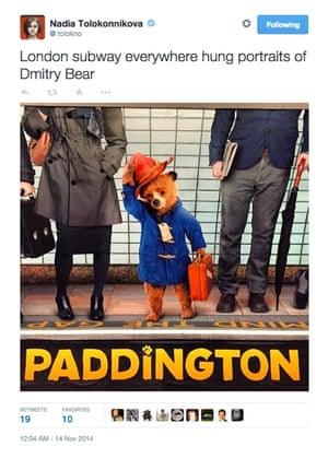 Nadia was clearly charmed by Paddington bear … or was it Dmitry?