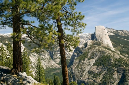 Half Dome (to the right) in Yosemite national park.