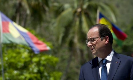 French President Francois Hollande in New Caledonia.