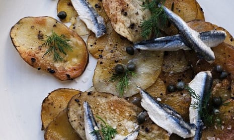 potatoes, anchovies and dill