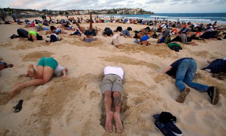 Bondi beach climate change protest