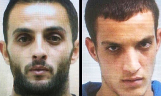 Alleged terrorists, cousins Ghassan and Uday Abu Jamal, residents of Jabel Mukaber. One of them worked in the supermarket adjacent to the synagogue