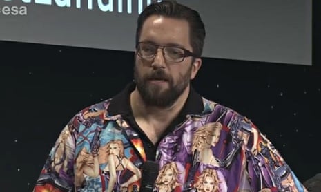 Scientist Matt Taylor wearing his 'sexist' shirt