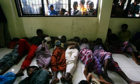 Rohingya asylum seekers in Aceh, Indonesia, last year.