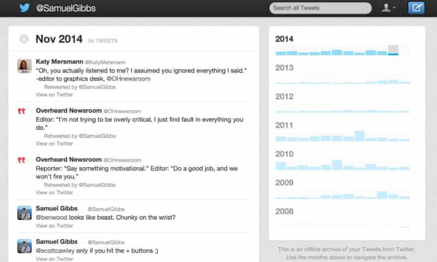 Twitter Just Made Every Public Tweet Findable Here S How To Delete Yours Twitter The Guardian Twitter Just Made Every Public Tweet Findable Here S How To Delete Yours Twitter The Guardian