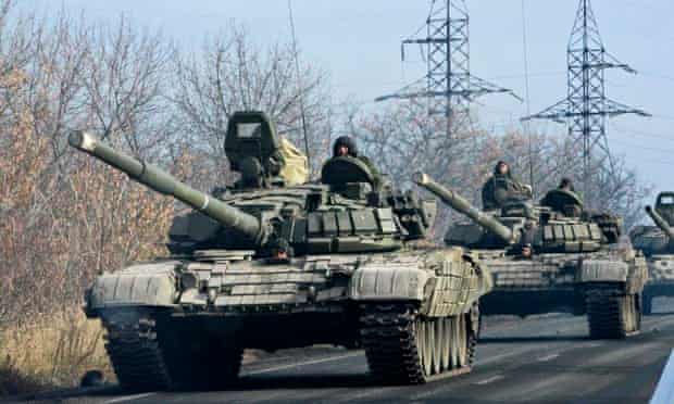 Pro-Russia tanks in Ukraine