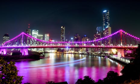 The Story Bridge is lit up in Brisbane ahead of the G20 leaders summit on 15 and 16 November.