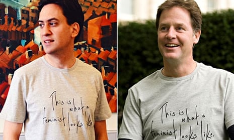 Ed Miliband and Nick Clegg feminist T-shirt