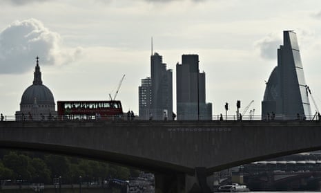 Waterloo Bridge with the City of London seen behind