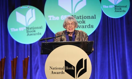 Ursula Le Guin receives her award at the 2014 National Book Awards on November 19 in New York City.