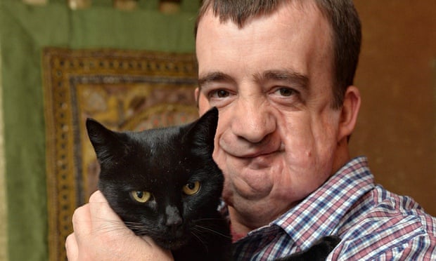 David Allinson and his cat, Percy, who went missing 10 years ago