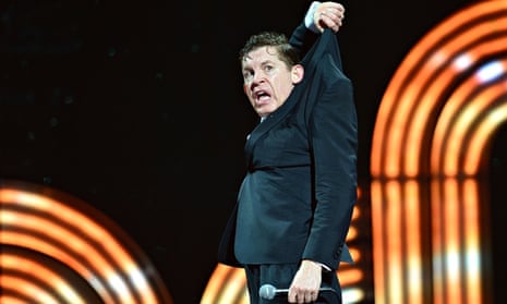 Lee Evans performs at O2 in London in September 2014