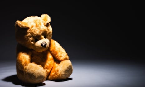 A lone teddy bear 