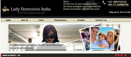 Lady Detectives India website