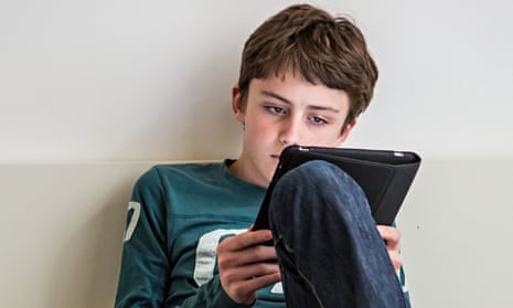 Teenagers with tablet