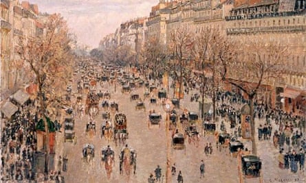 Boulevard Montmartre in Paris by Camille Pissarro