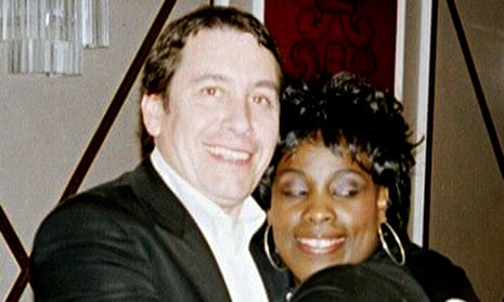 Jools Holland and Ruby Turner embrace