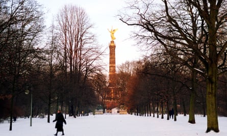 A snowy scene in Berlin