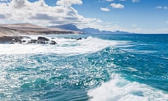 Surf at the coast of Costa Calma