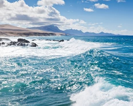 Surf at the coast of Costa Calma