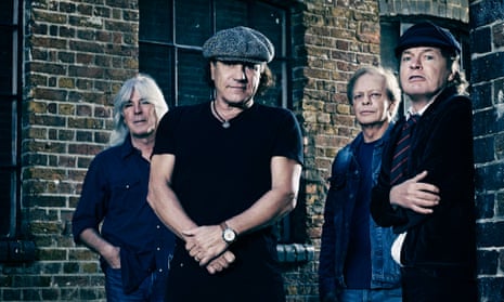 Old kids on the block: AC/DC in 2014: (left to right) Cliff Williams, Brian Johnson, Stevie Young and Angus Young.