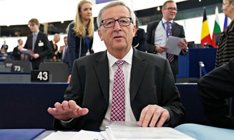 European Commission President Juncker prepares to address the European Parliament on Wednesday.