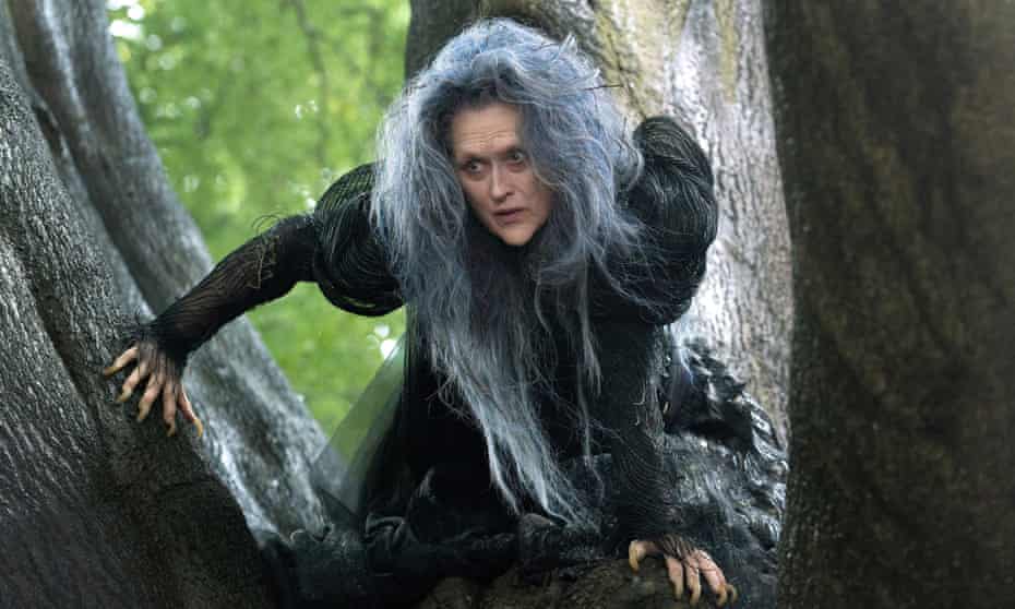 Meryl Streep in the new film adaptation of the musical Into the Woods by Stephen Sondheim