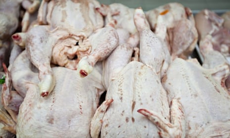 Raw chickens in a British supermarket.