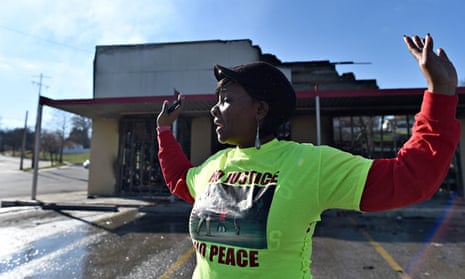 Burned-out store in Ferguson