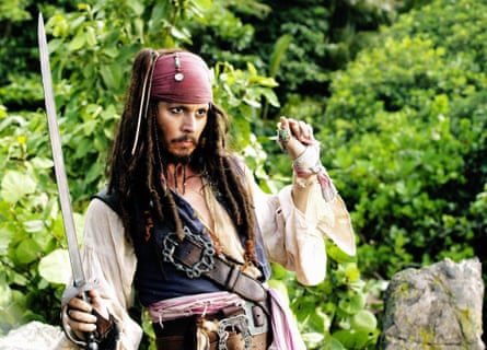 Johnny Depp in Pirates of the Caribbean: Dead Man's Chest, 2006.